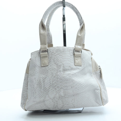 NEXT Womens Beige Animal Print Leather Shoulder Bag Size Small