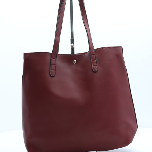 Preworn Womens Red Leather Hobo Bag Size Large