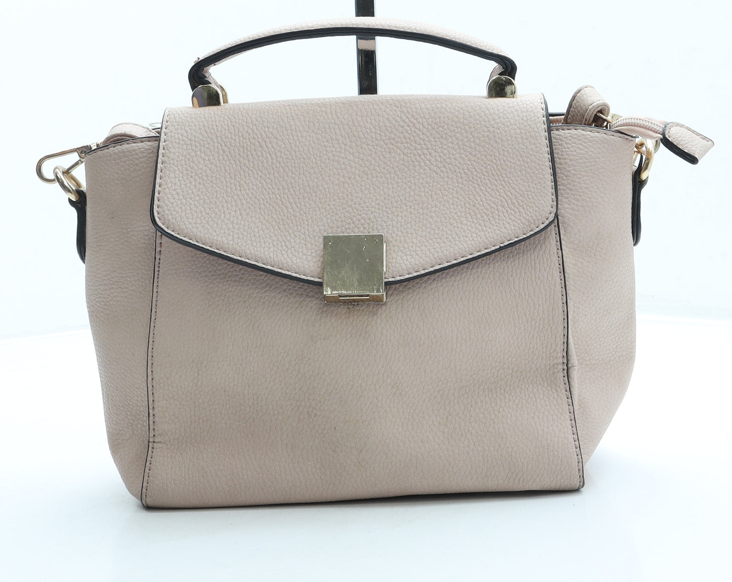 Preworn Womens Pink Leather Crossbody Size Small