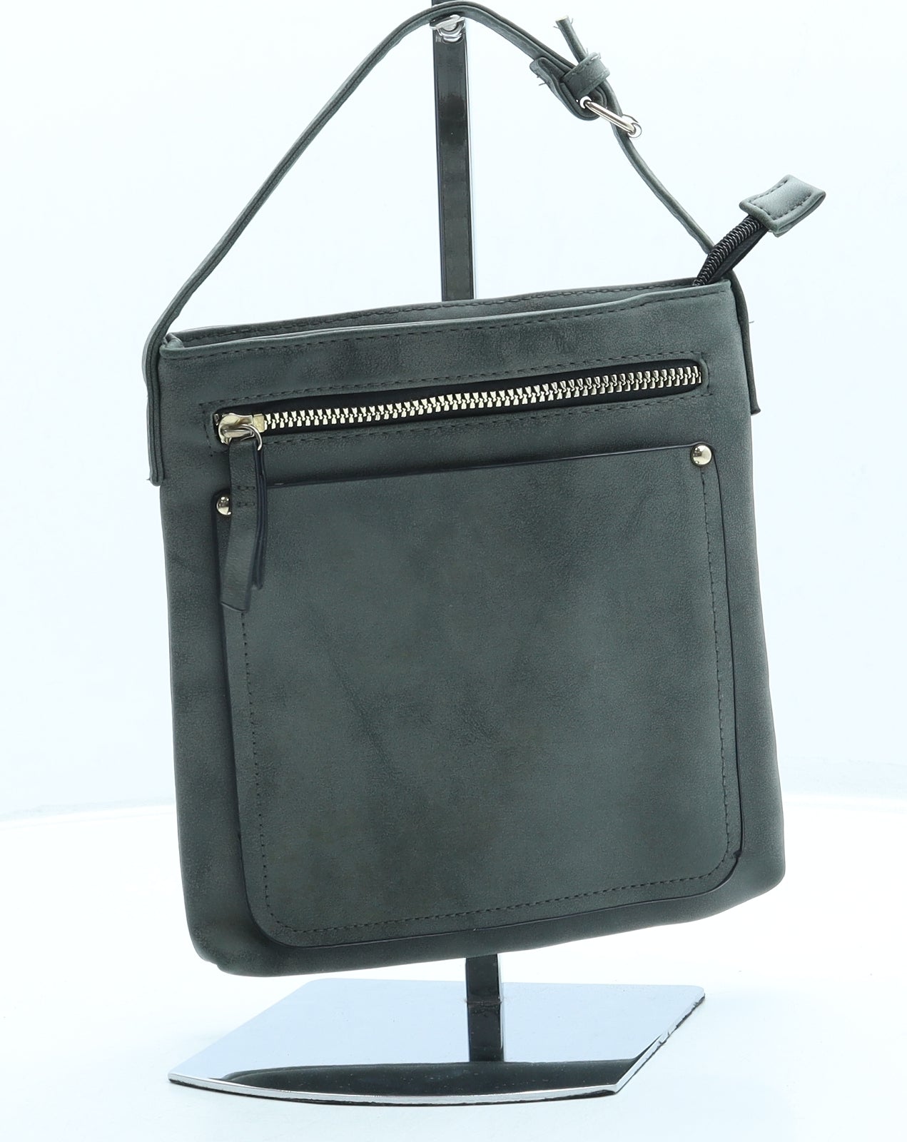 Primark Womens Green Leather Top Handle Bag Size Small