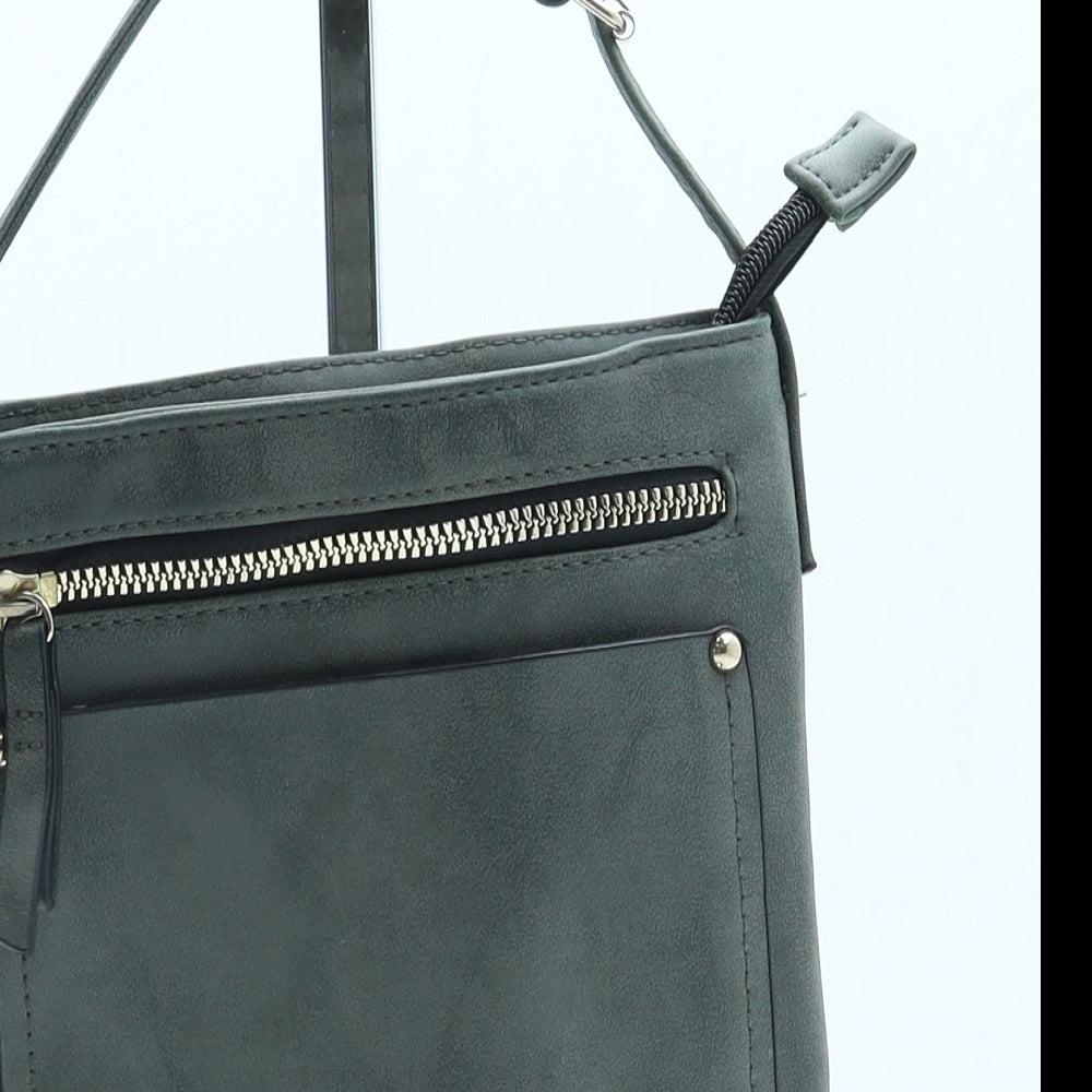 Primark Womens Green Leather Top Handle Bag Size Small