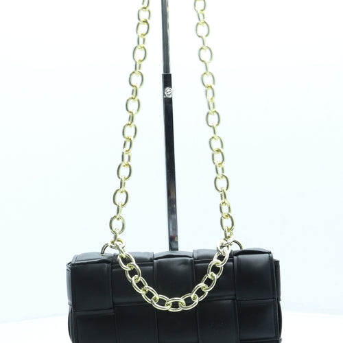 Preworn Womens Black Leather Crossbody Size Small