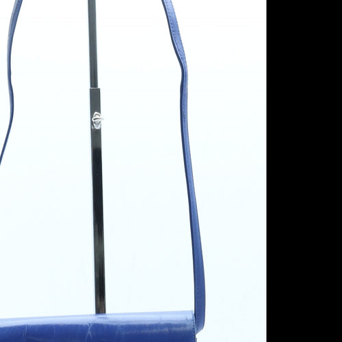 Preworn Womens Blue Leather Crossbody Size Small