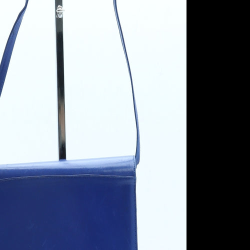 Preworn Womens Blue Leather Crossbody Size Small