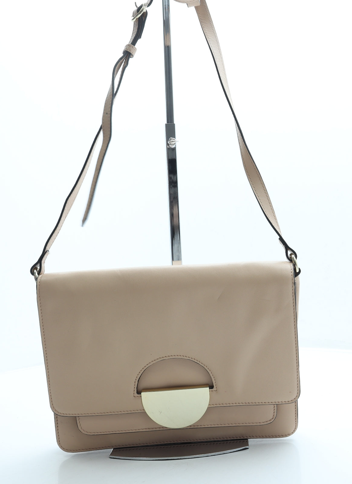 Autograph Womens Begonia Pink Leather Crossbody Size Small