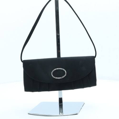 Preworn Womens Black Polyester Shoulder Bag Size Small