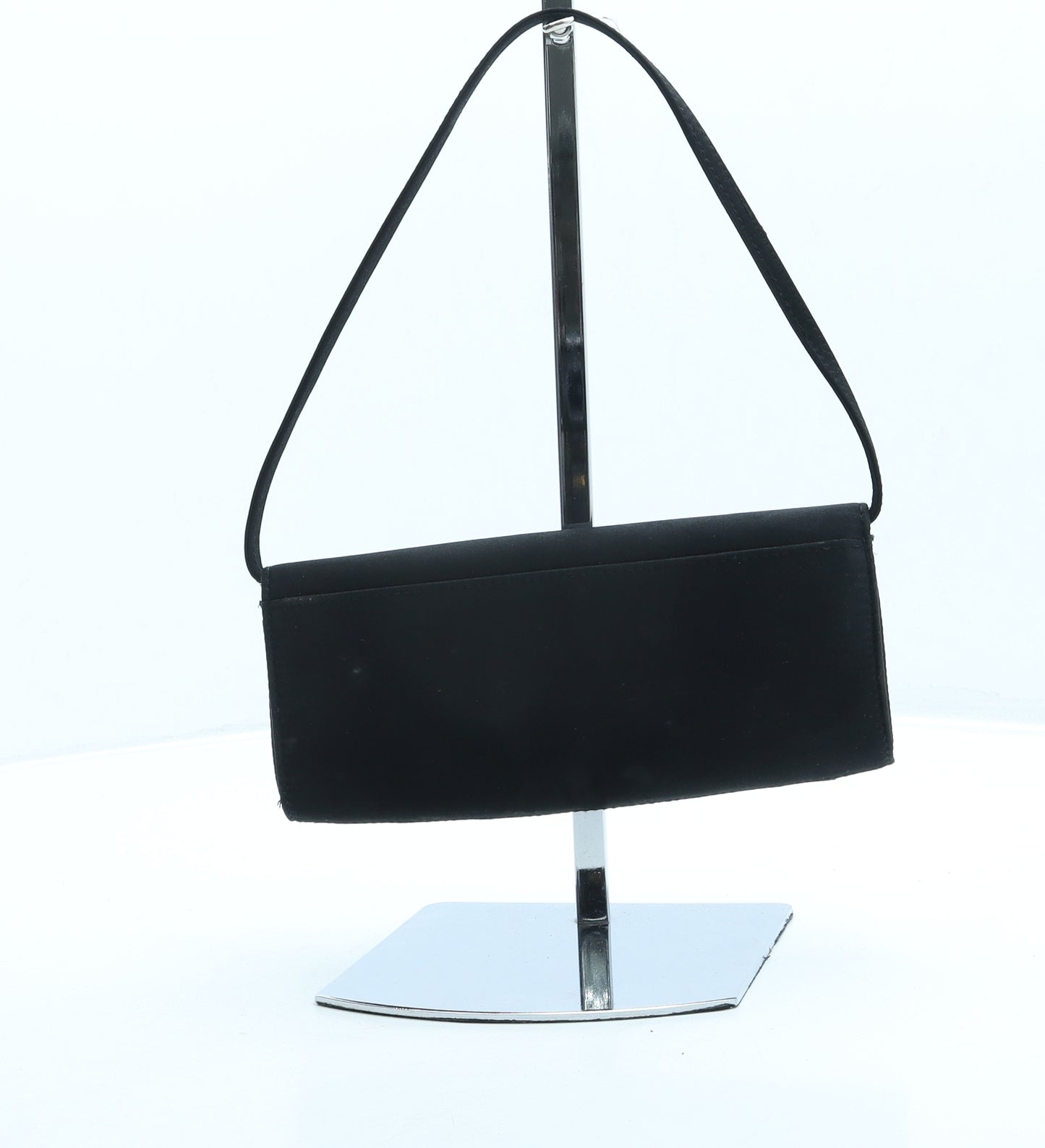 Preworn Womens Black Polyester Shoulder Bag Size Small