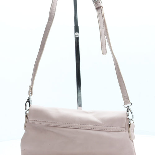 Accessorize Womens Pink Leather Crossbody Size Small