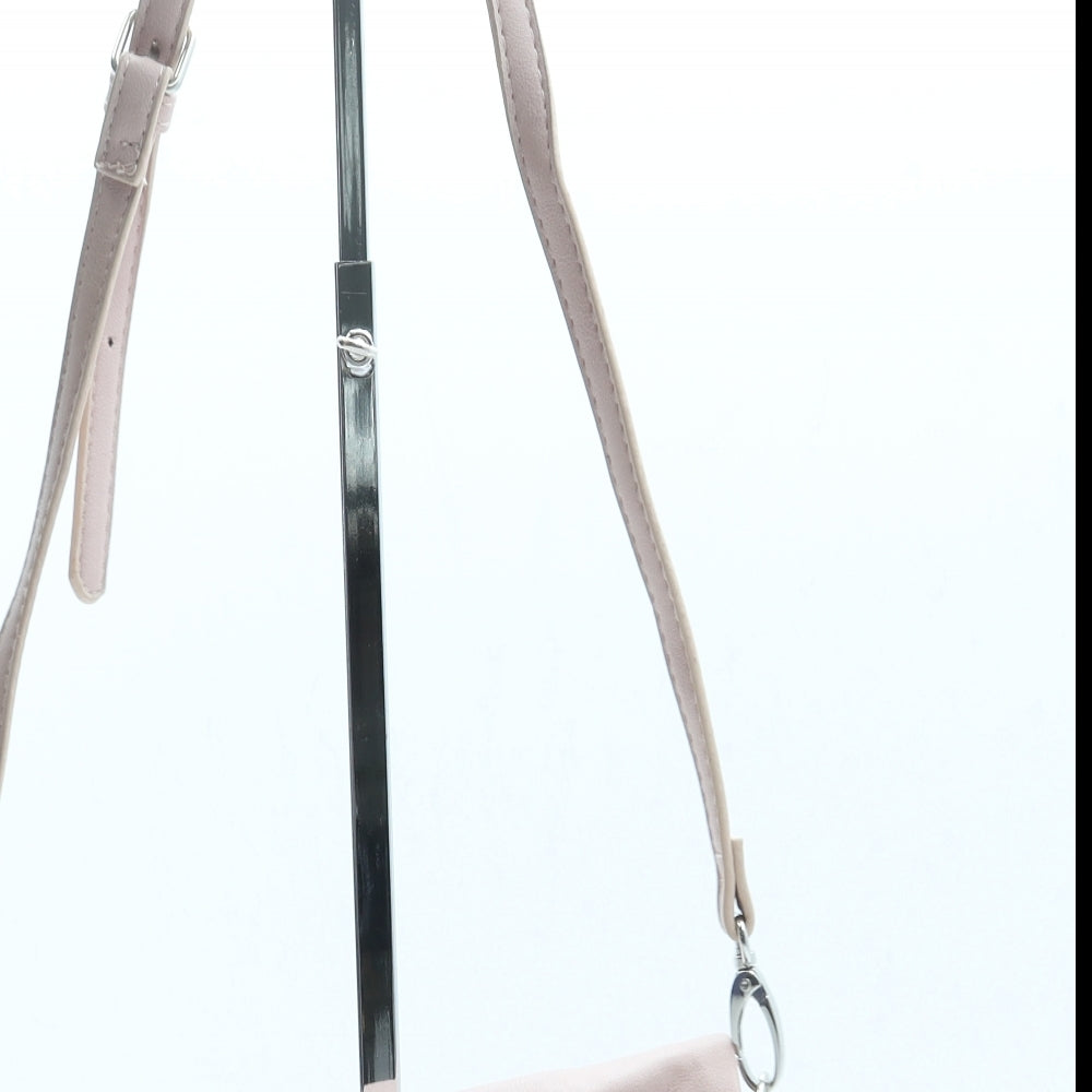 Accessorize Womens Pink Leather Crossbody Size Small