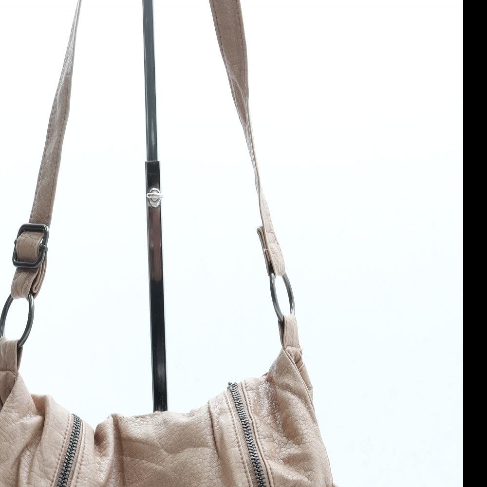 Preworn Womens Pink Leather Crossbody Size Medium