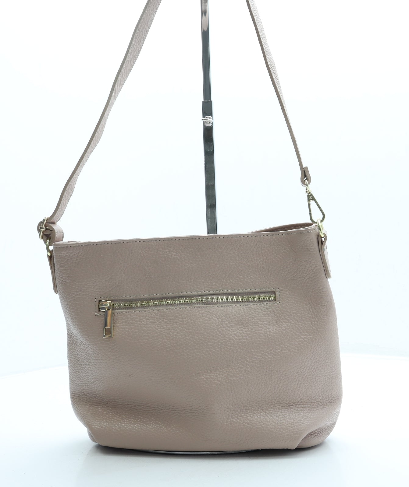 Preworn Womens Pink Leather Crossbody Size Small