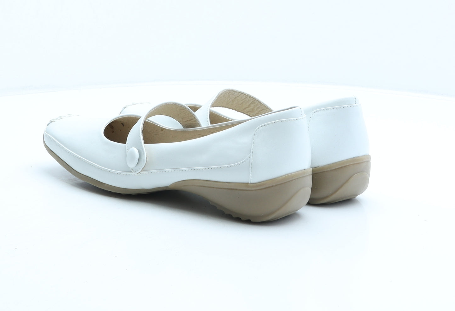 Hobos Womens White Synthetic Slip On Casual UK 7