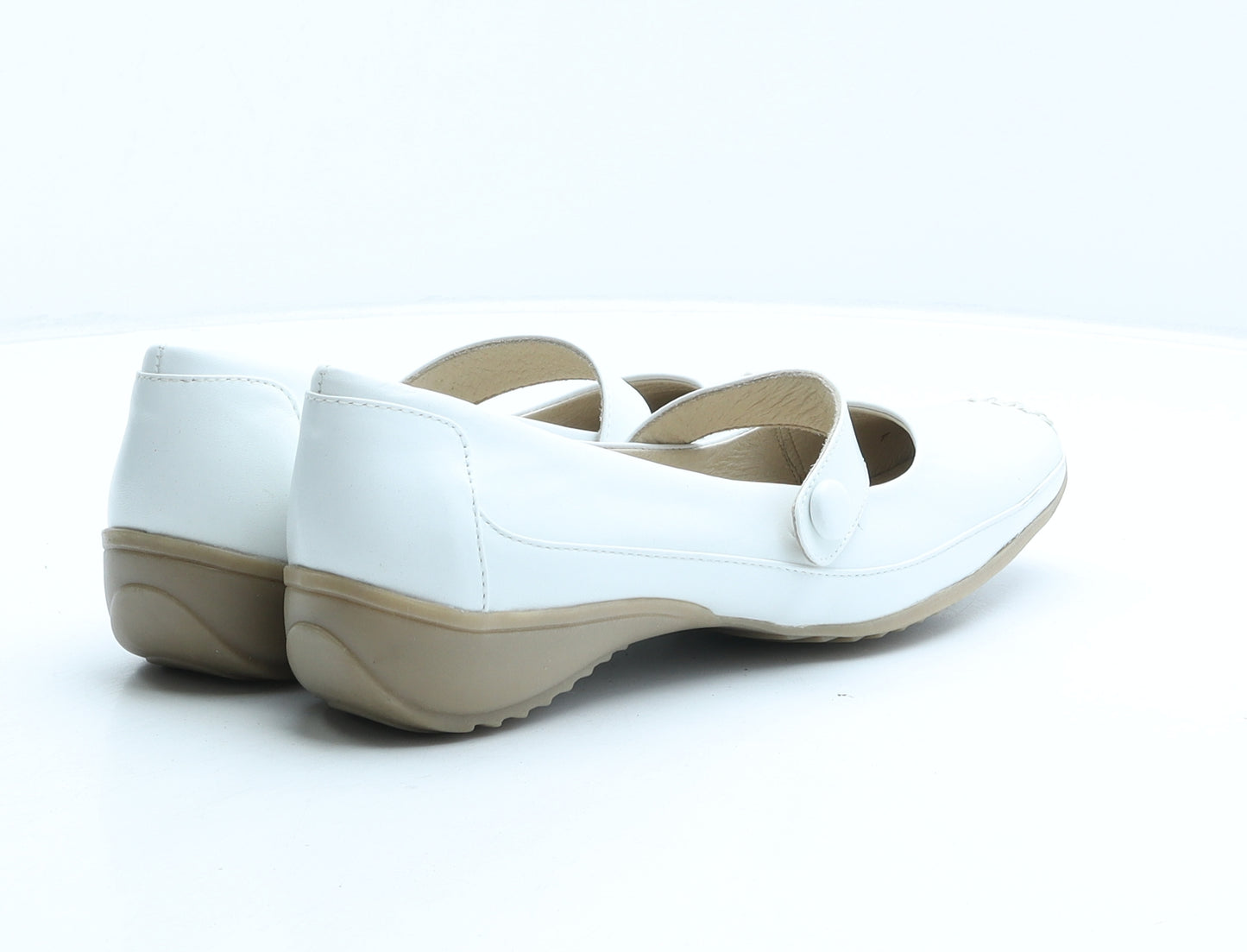 Hobos Womens White Synthetic Slip On Casual UK 7