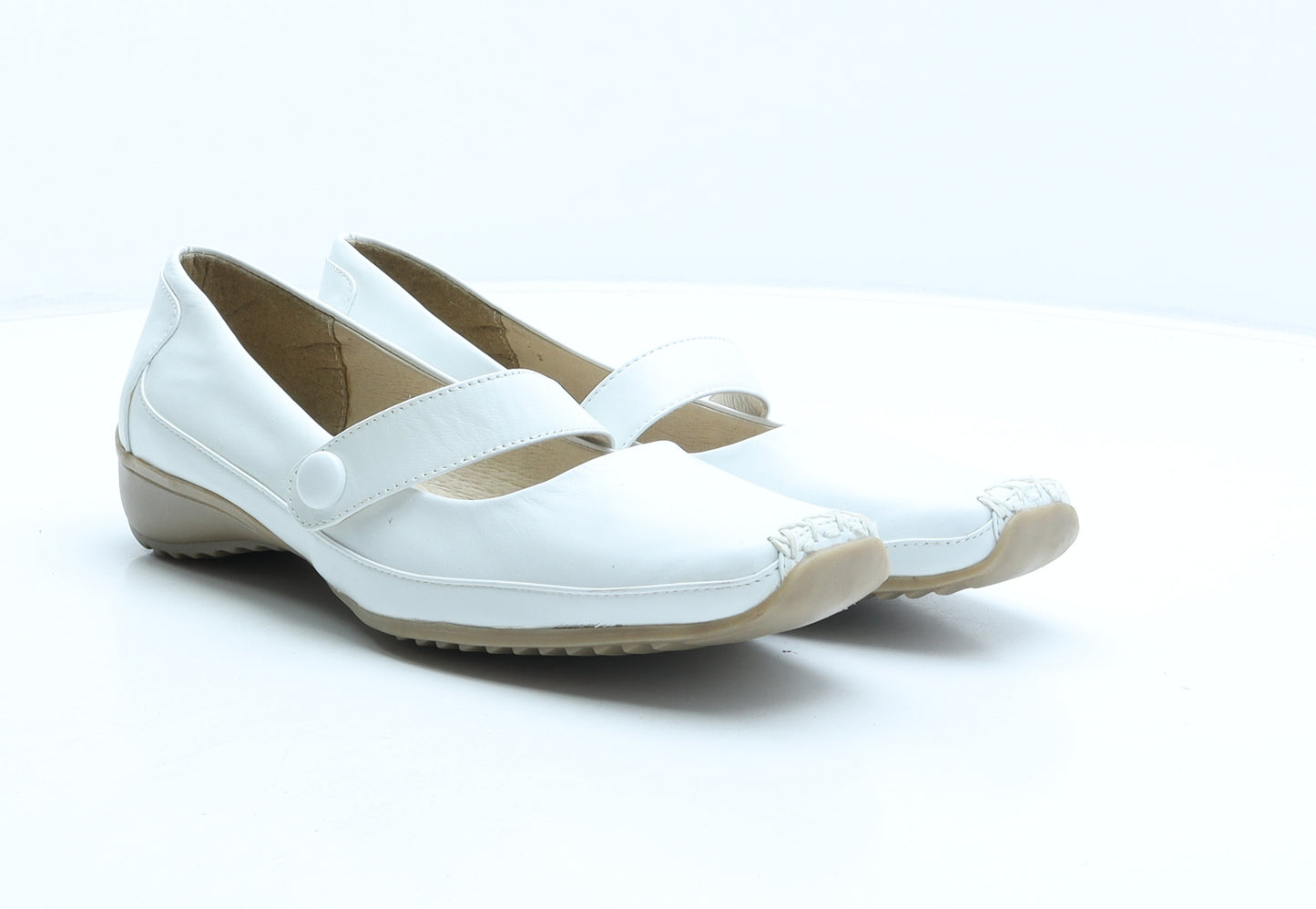 Hobos Womens White Synthetic Slip On Casual UK 7