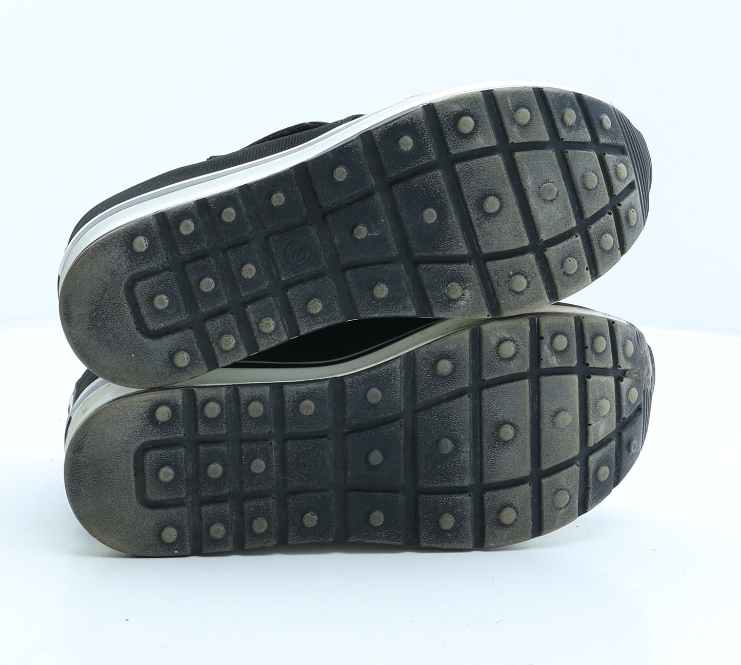 Preworn Womens Black Fabric Trainer UK 6 39 - Platform
