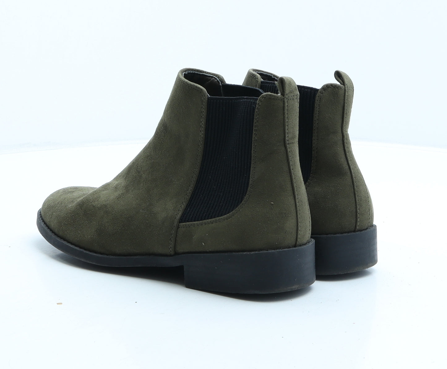 Primark Womens Green Suede Chelsea Boot UK 5
