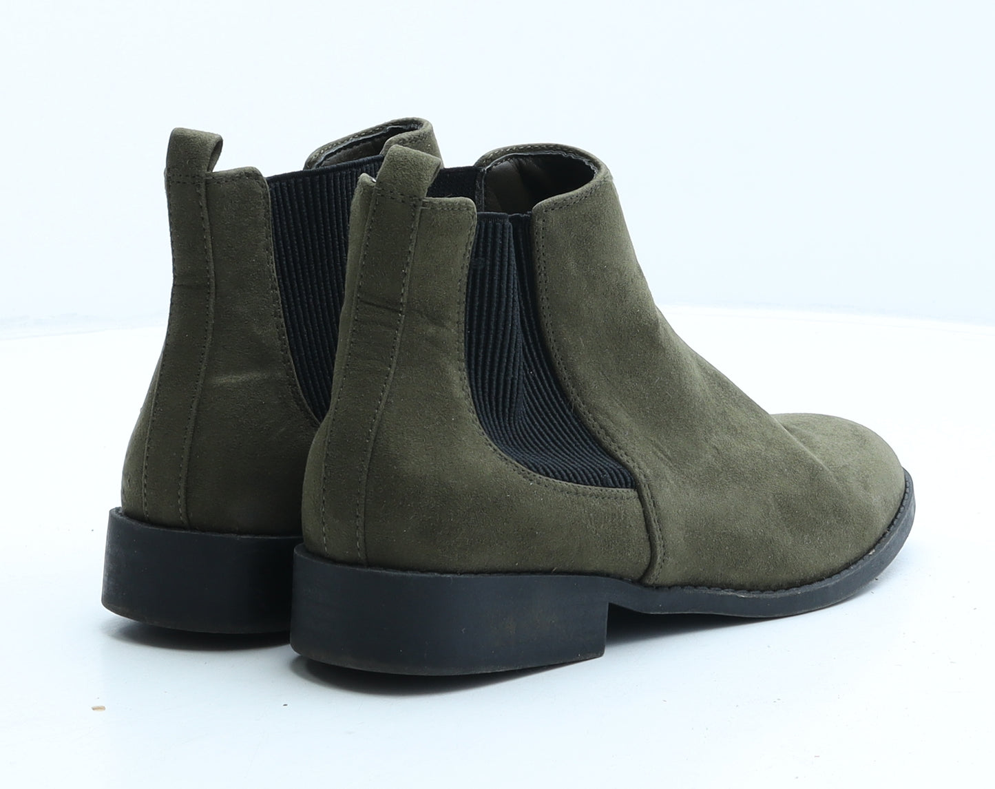Primark Womens Green Suede Chelsea Boot UK 5