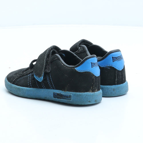 Lonsdale Boys Black Synthetic Trainer UK 5