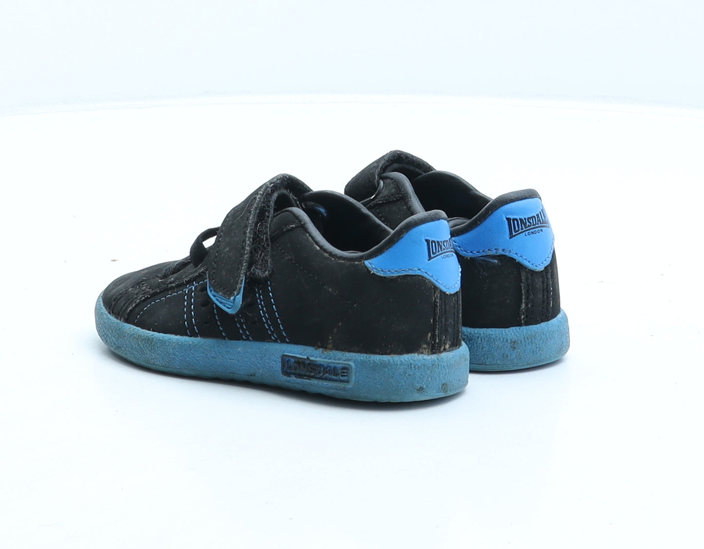 Lonsdale Boys Black Synthetic Trainer UK 5