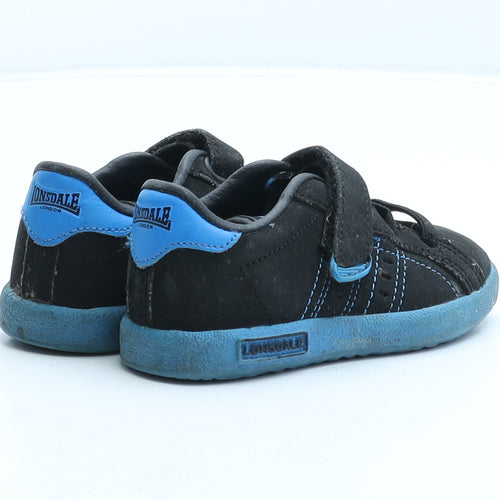 Lonsdale Boys Black Synthetic Trainer UK 5