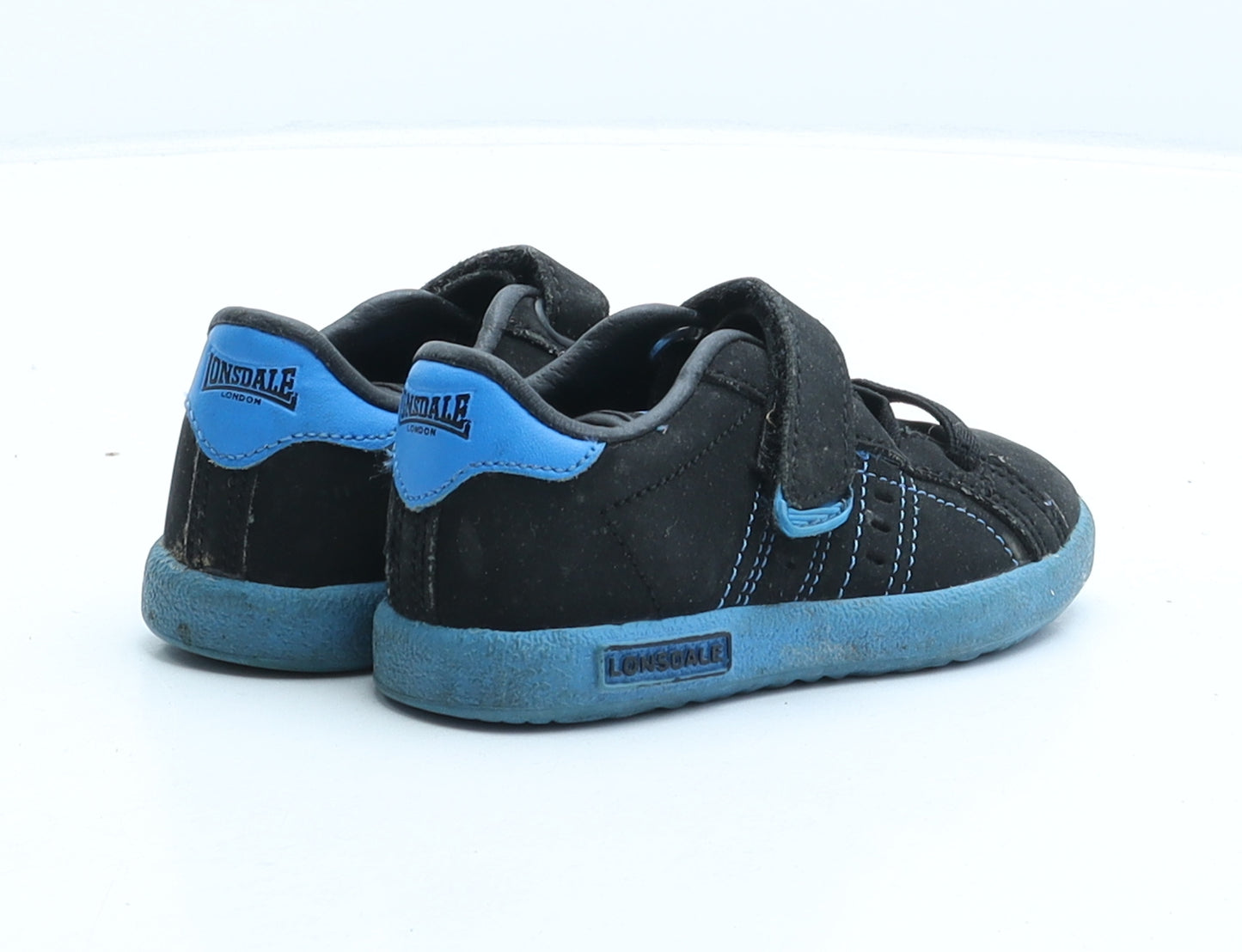 Lonsdale Boys Black Synthetic Trainer UK 5