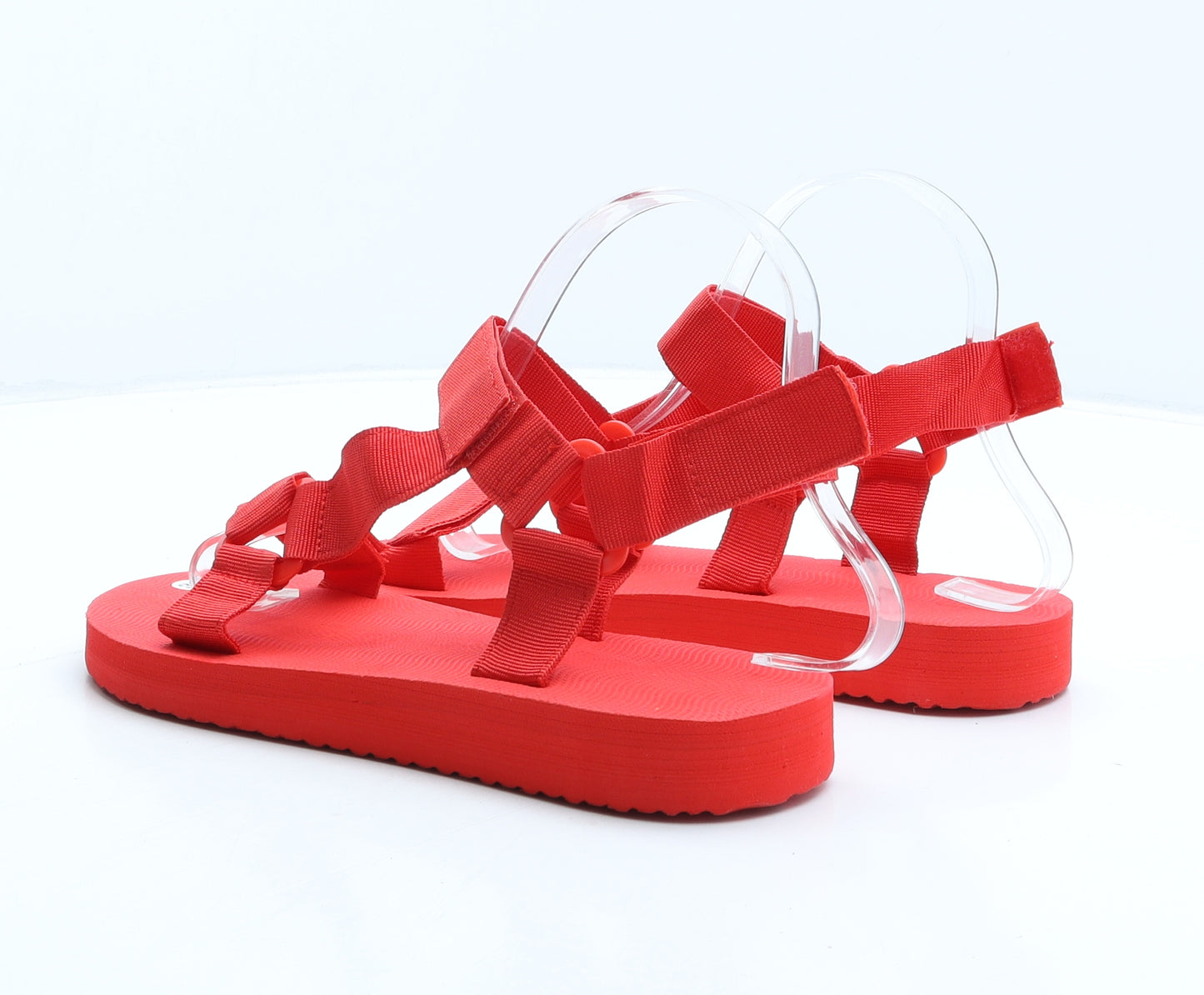 Preworn Womens Red Synthetic Slip On Sandal UK 6 39