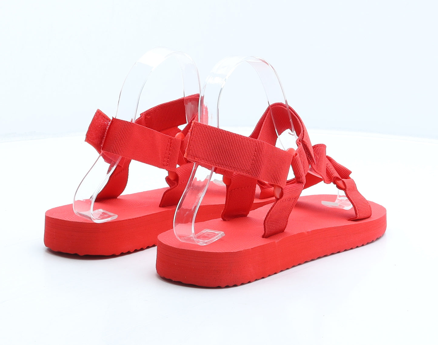 Preworn Womens Red Synthetic Slip On Sandal UK 6 39