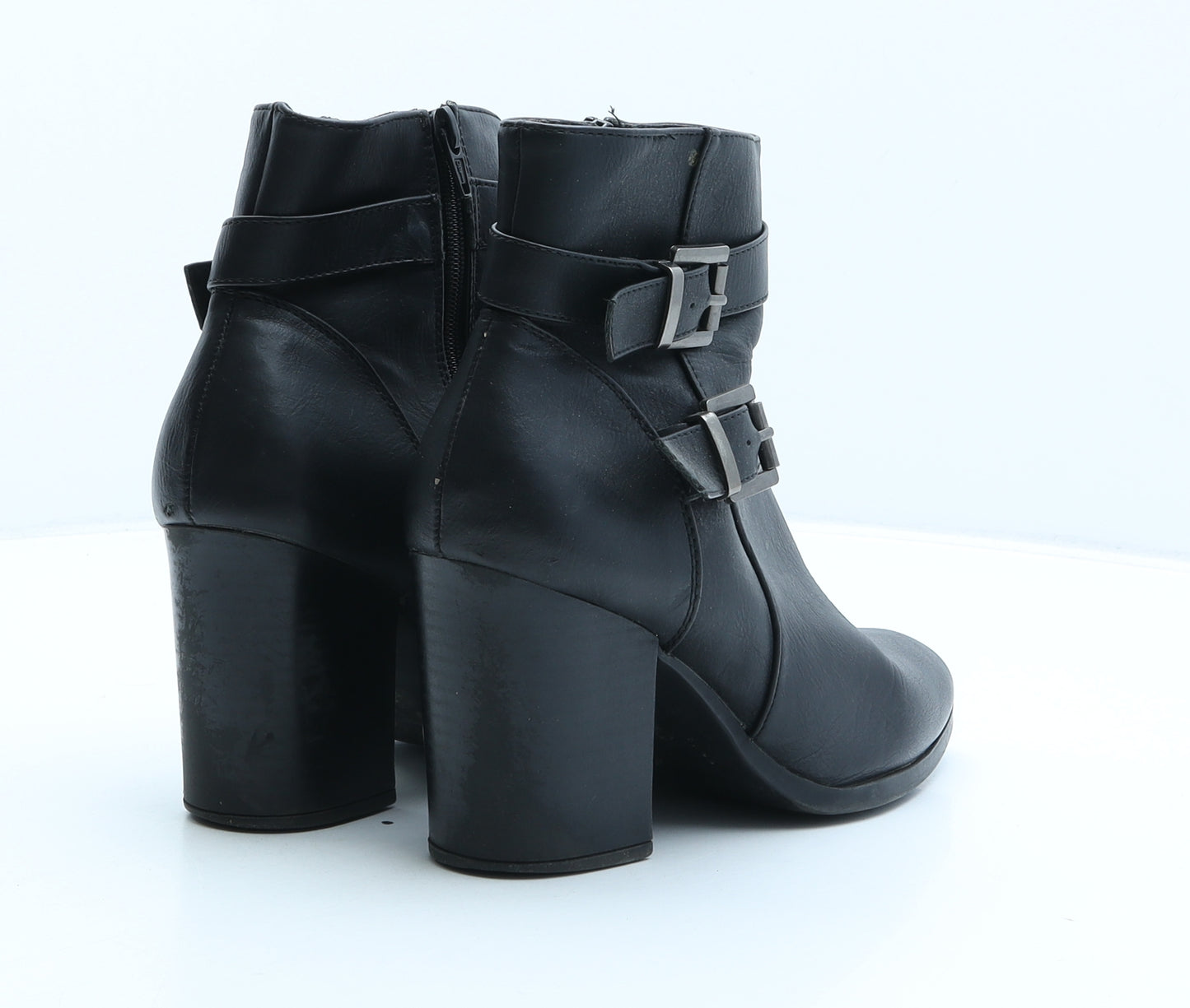 Matalan Womens Black Synthetic Biker Boot UK 5