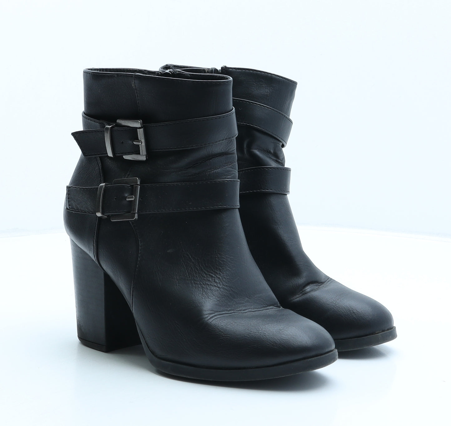 Matalan Womens Black Synthetic Biker Boot UK 5