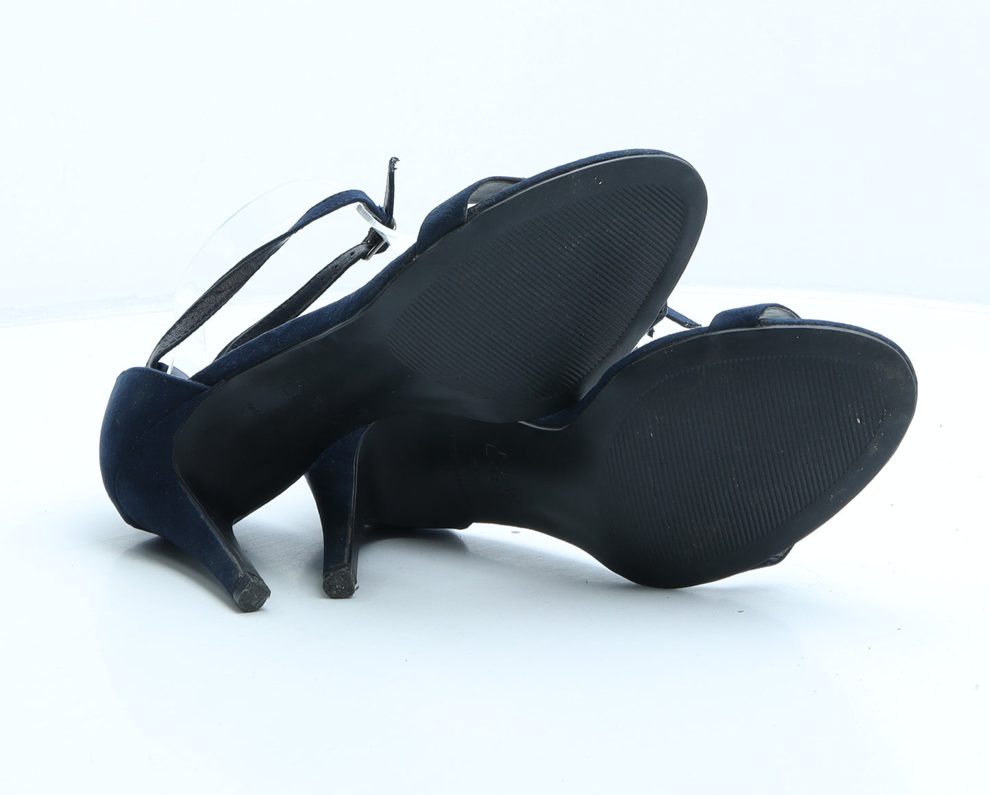 New Look Womens Black Suede Strappy Heel UK 5