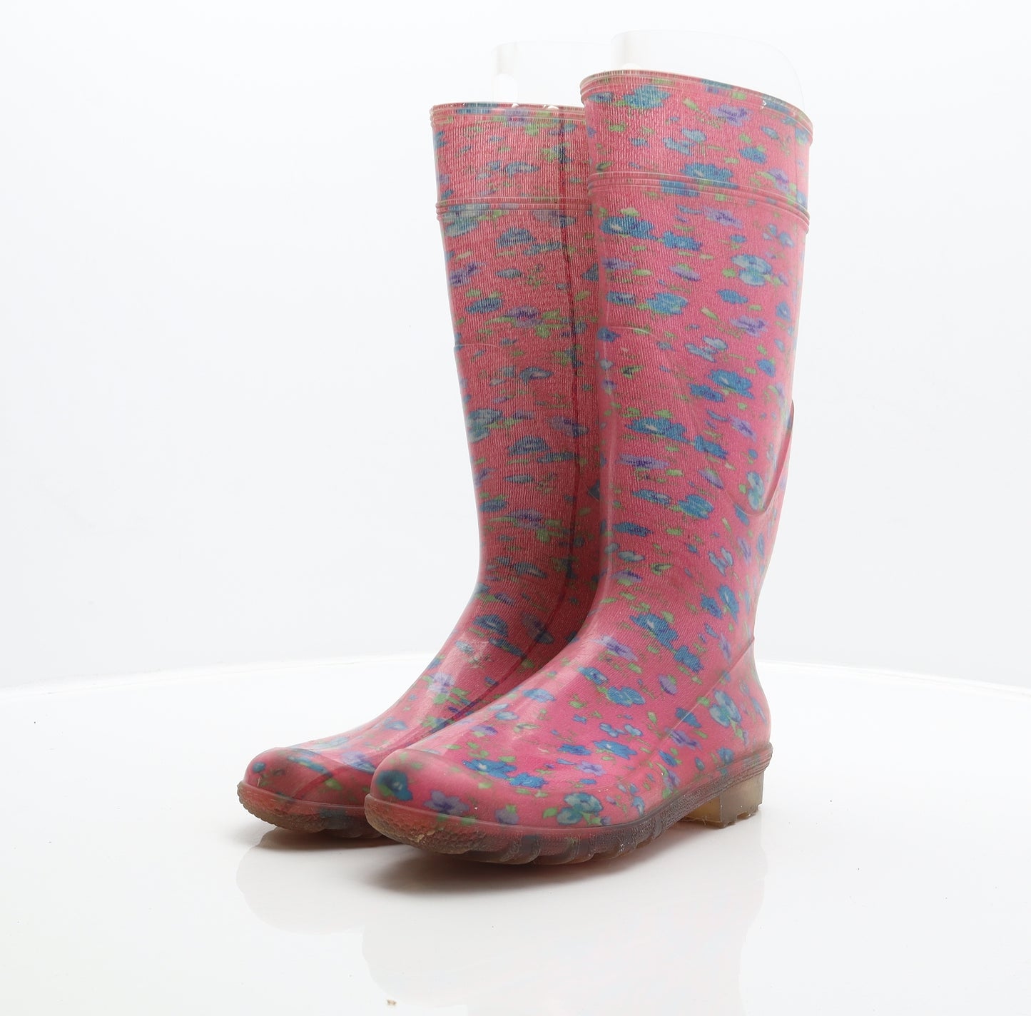 G&G Womens Pink Floral Synthetic Wellies Boot UK 6 39