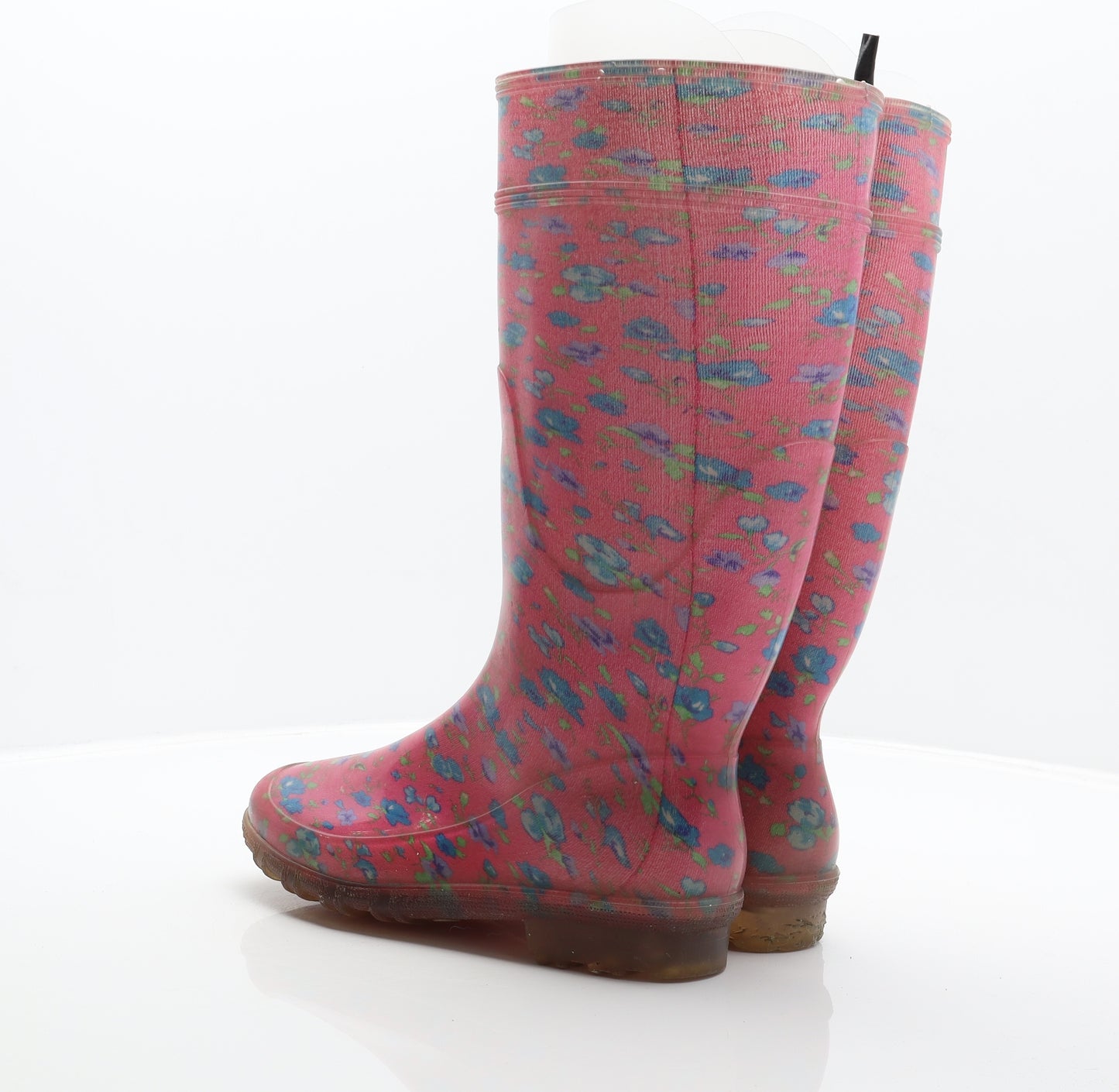 G&G Womens Pink Floral Synthetic Wellies Boot UK 6 39