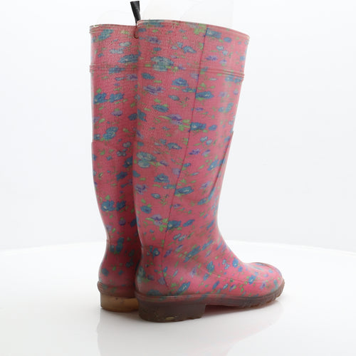 G&G Womens Pink Floral Synthetic Wellies Boot UK 6 39