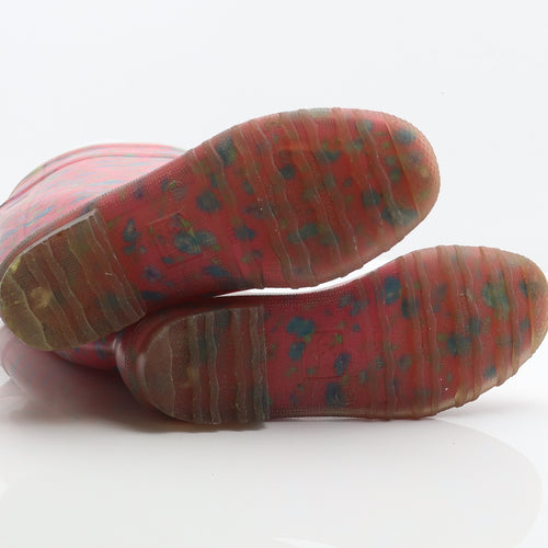 G&G Womens Pink Floral Synthetic Wellies Boot UK 6 39