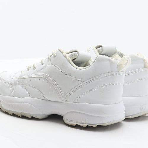 Primark Womens White Synthetic Trainer UK 4 37