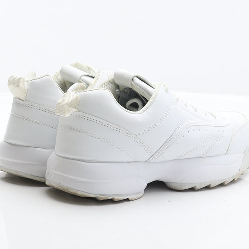 Primark Womens White Synthetic Trainer UK 4 37