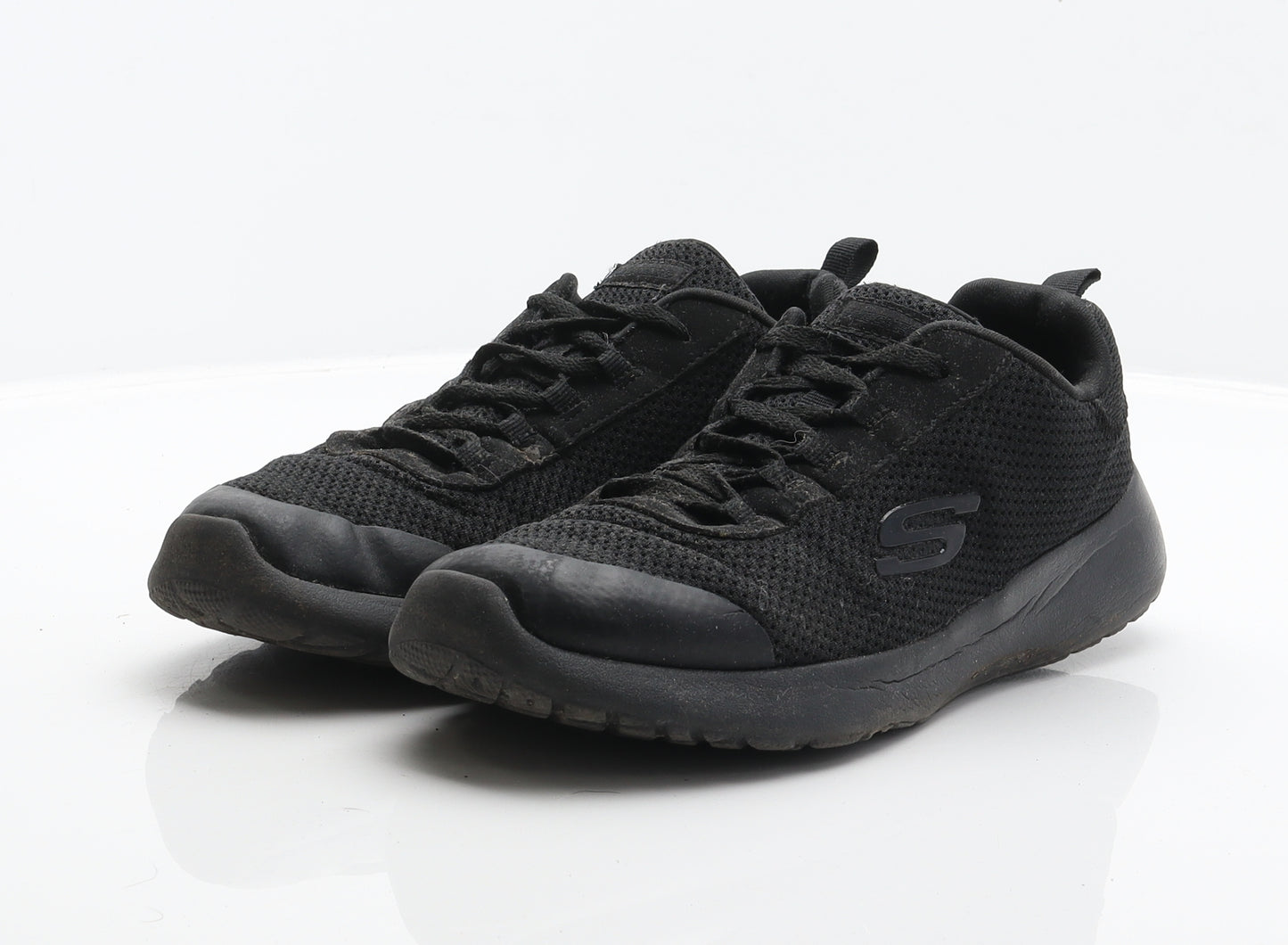 Skechers Boys Black Polyester Trainer UK 5 38