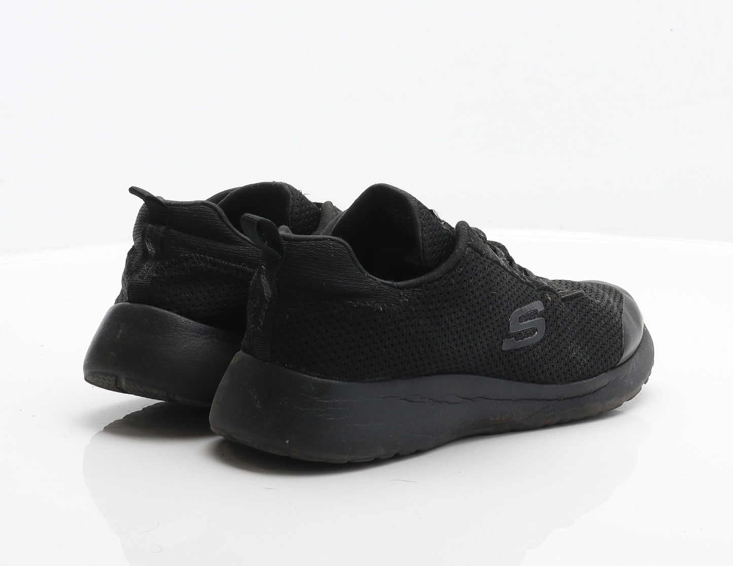 Skechers Boys Black Polyester Trainer UK 5 38