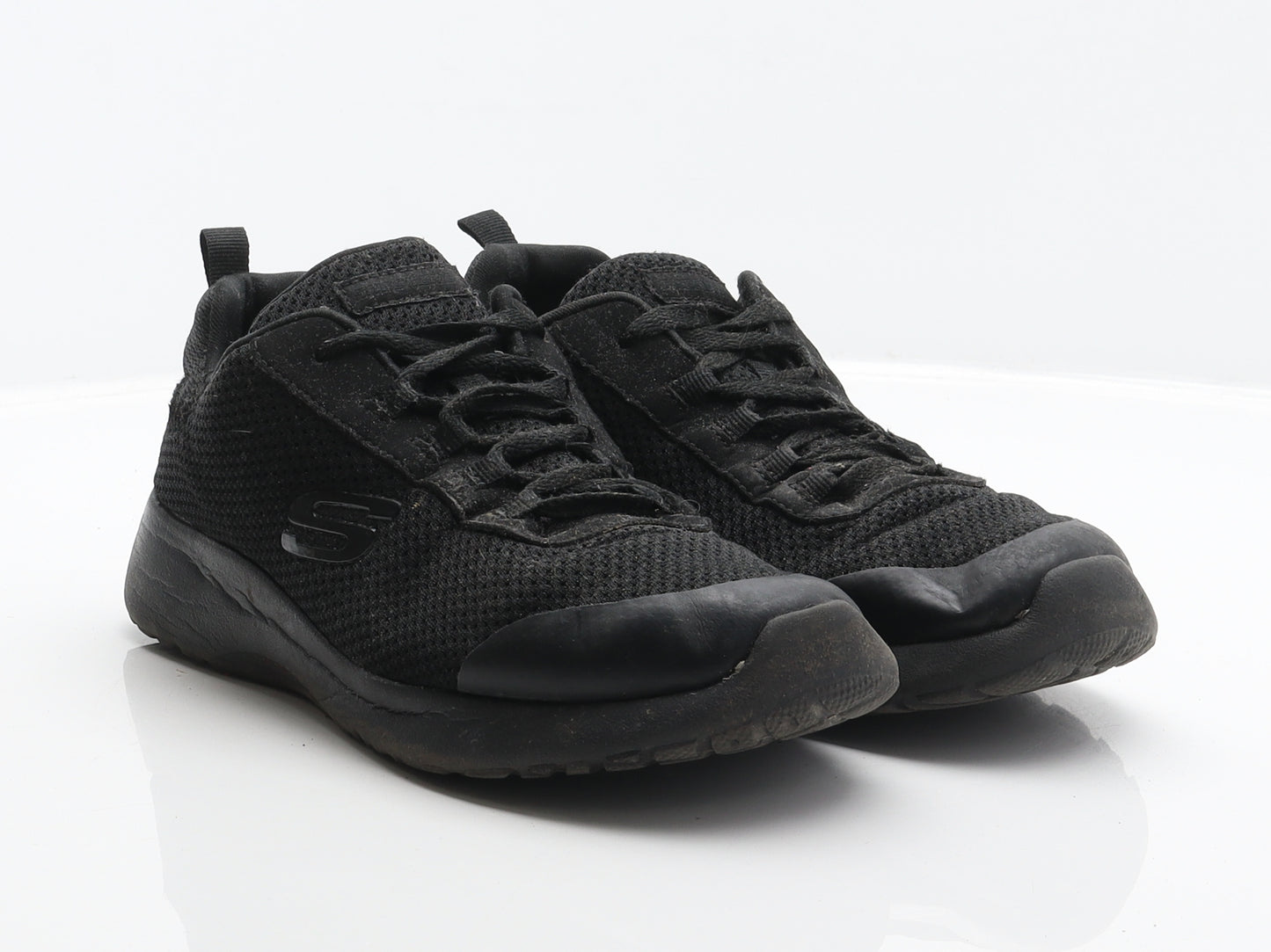 Skechers Boys Black Polyester Trainer UK 5 38