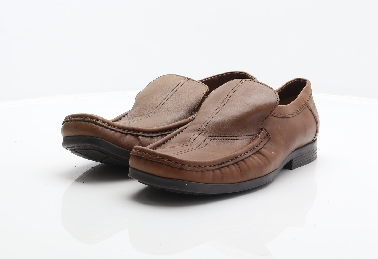 Clarks Mens Brown Leather Loafer Casual UK 9