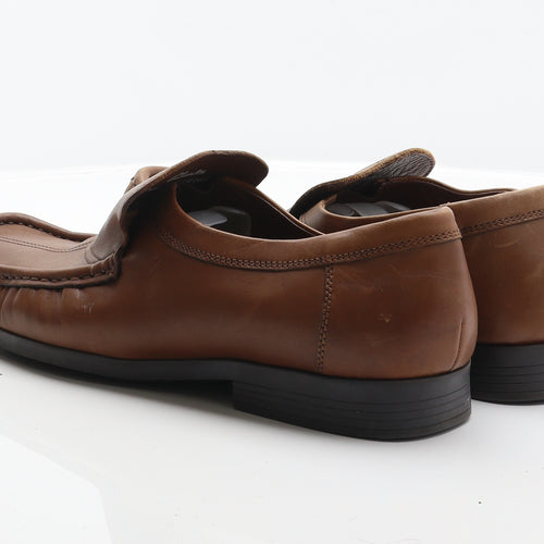 Clarks Mens Brown Leather Loafer Casual UK 9