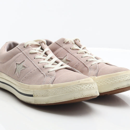 Converse Womens Pink Leather Trainer UK 6 39