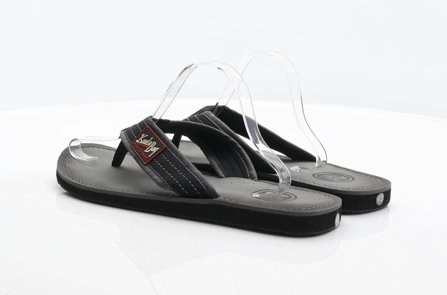 Koala Bay Mens Black Polyester Thong Sandal UK 11.5 45
