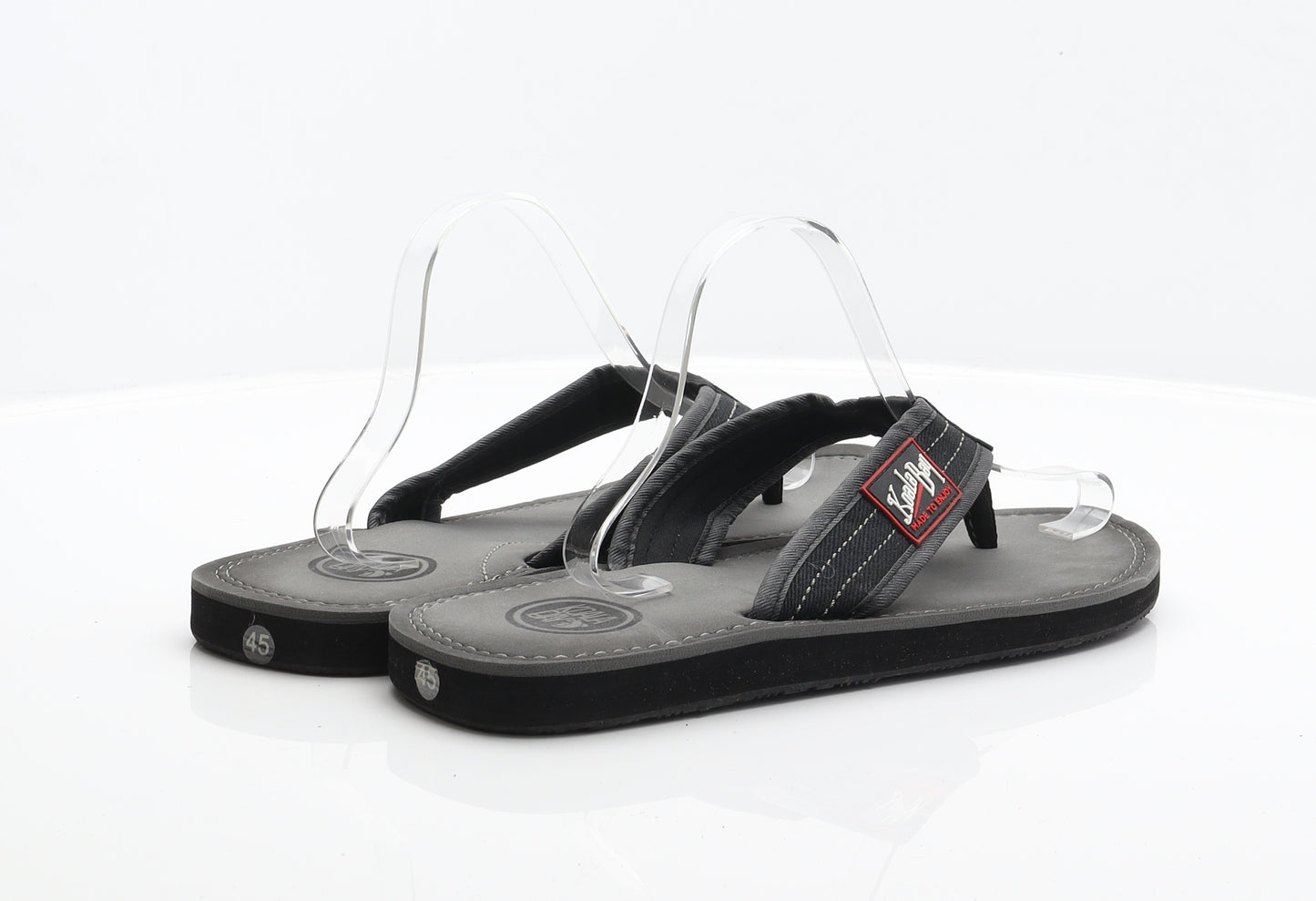Koala Bay Mens Black Polyester Thong Sandal UK 11.5 45