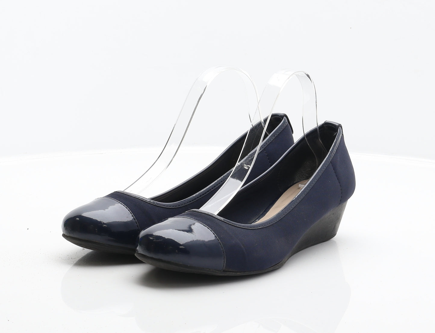 Lotus Womens Blue Polyester Court Heel UK 6