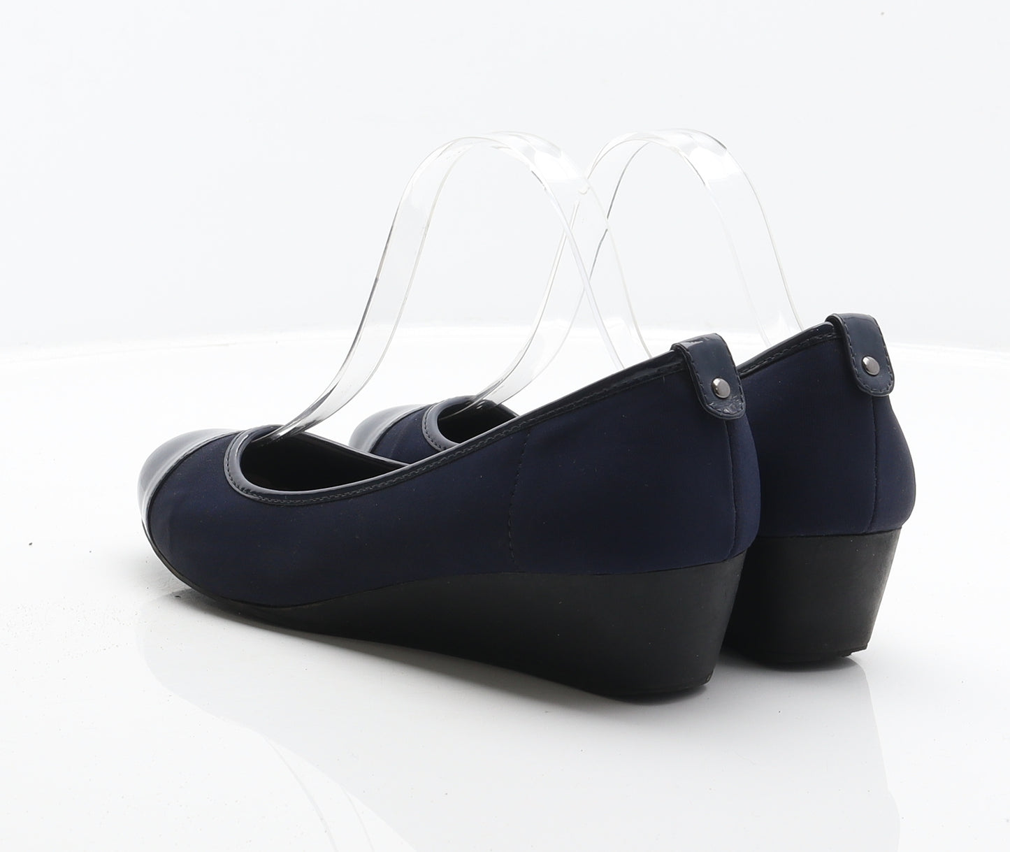 Lotus Womens Blue Polyester Court Heel UK 6