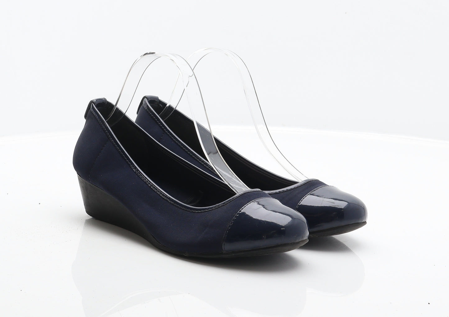 Lotus Womens Blue Polyester Court Heel UK 6