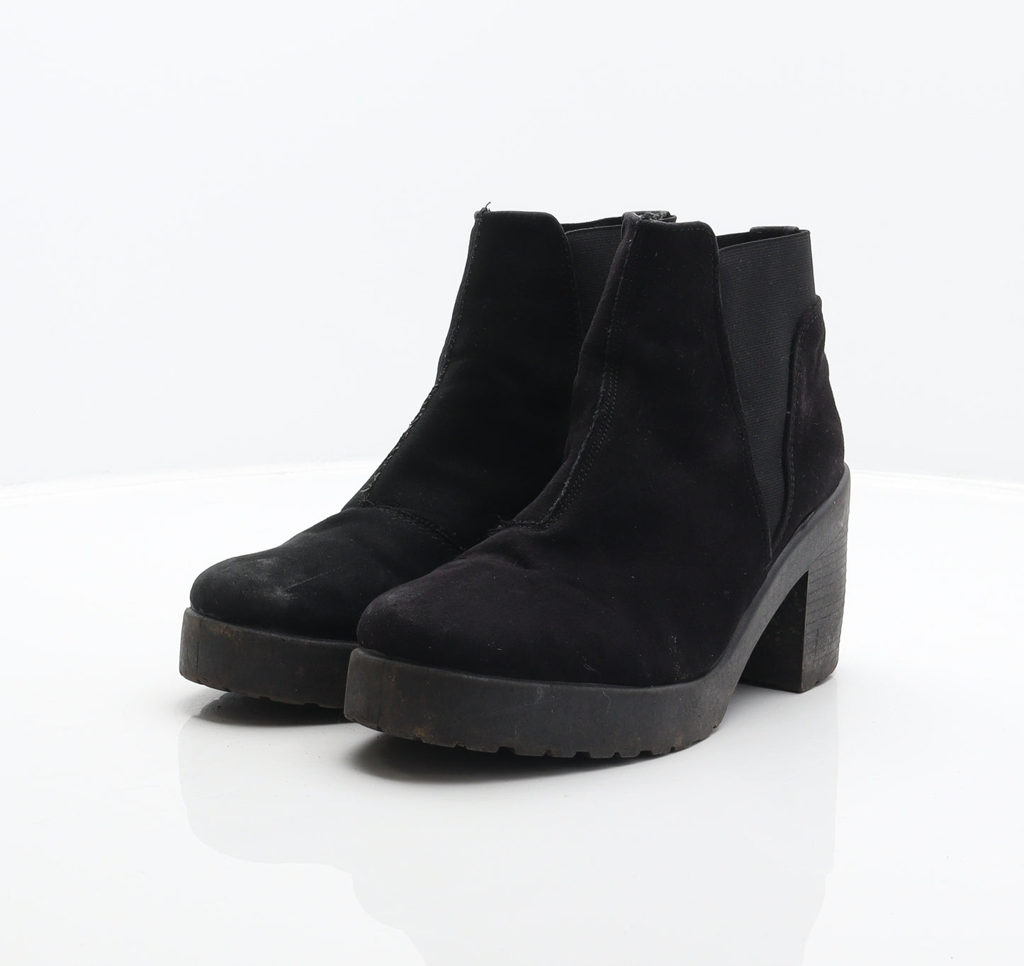 Topshop Womens Black Polyester Chelsea Boot UK 5 38