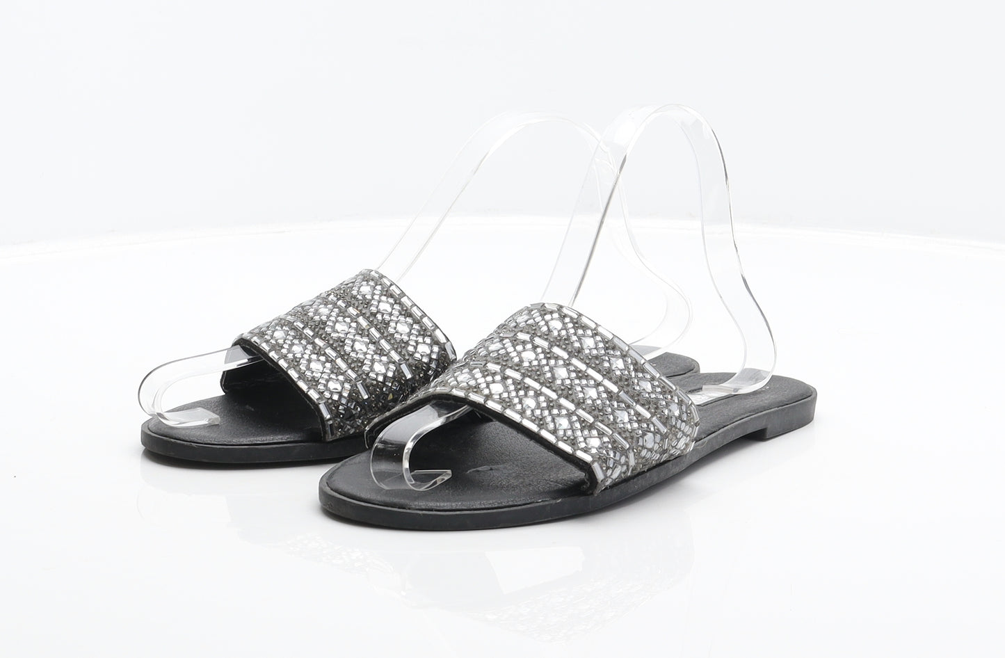 Primark Womens Black Synthetic Slider Sandal UK 5 38
