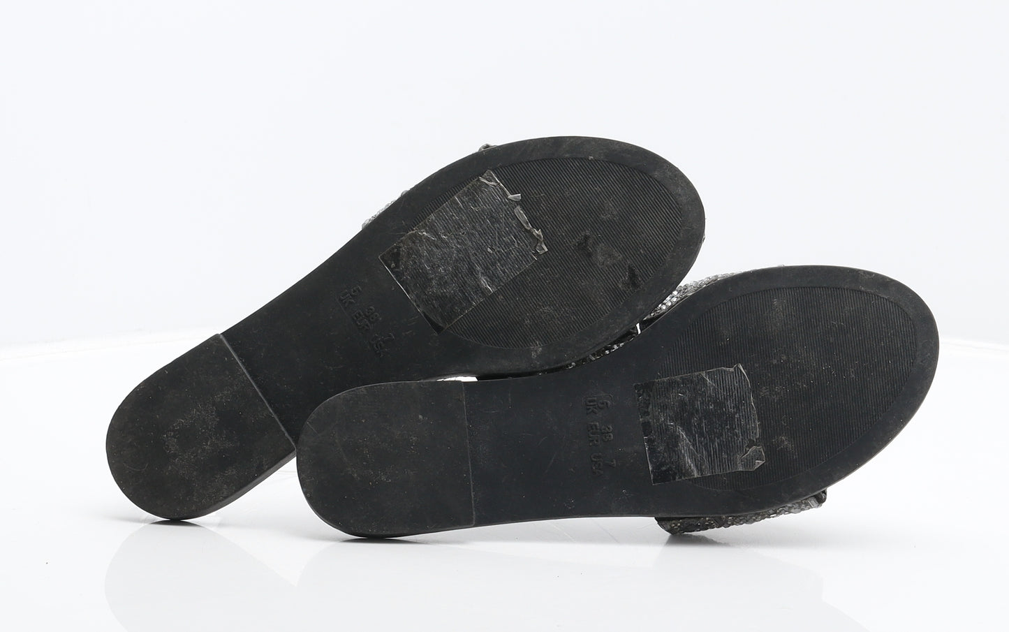 Primark Womens Black Synthetic Slider Sandal UK 5 38